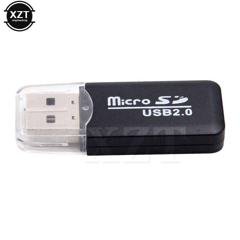 Adaptador de lector de tarjetas USB 2,0 portátil, Mini lector de tarjetas de memoria inteligente para tarjeta Micro SD TF para teléfono móvil, ordenador portátil