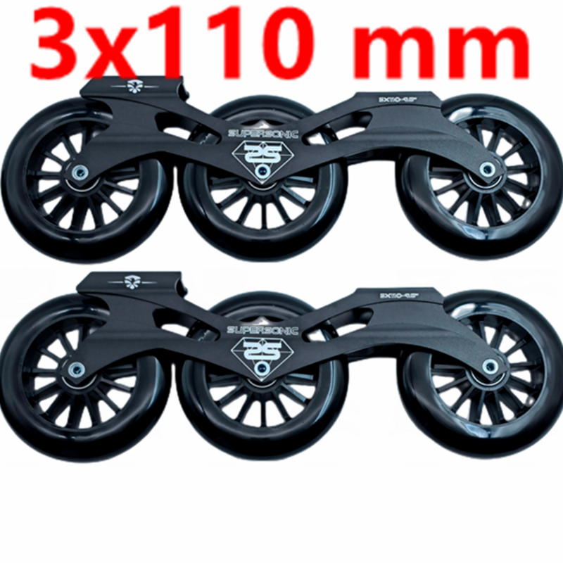 Spedizione gratuita speed skate frame 3x110mm con ruote 110 MM cuscinetto 608