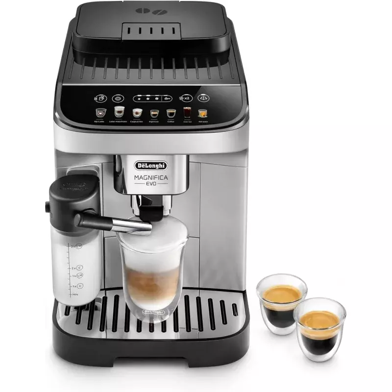 De'Longhi Magnifica Evo com Sistema LatteCrema, Máquina Totalmente Automática, Bean to Cup Espresso Cappuccino, Máquina de Café Gelado, C