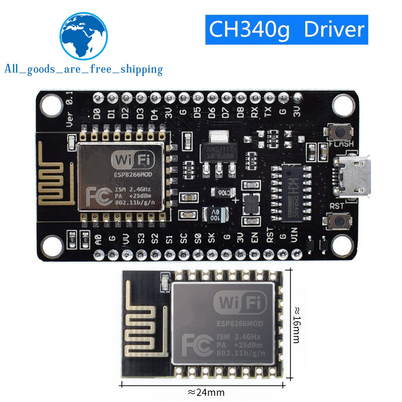 Không Dây Module NodeMcu V3 CH340 Lua WIFI Của Sự Vật Ban Phát Triển ESP8266 Với Ăng-ten Pcb Và Cổng USB arduino
