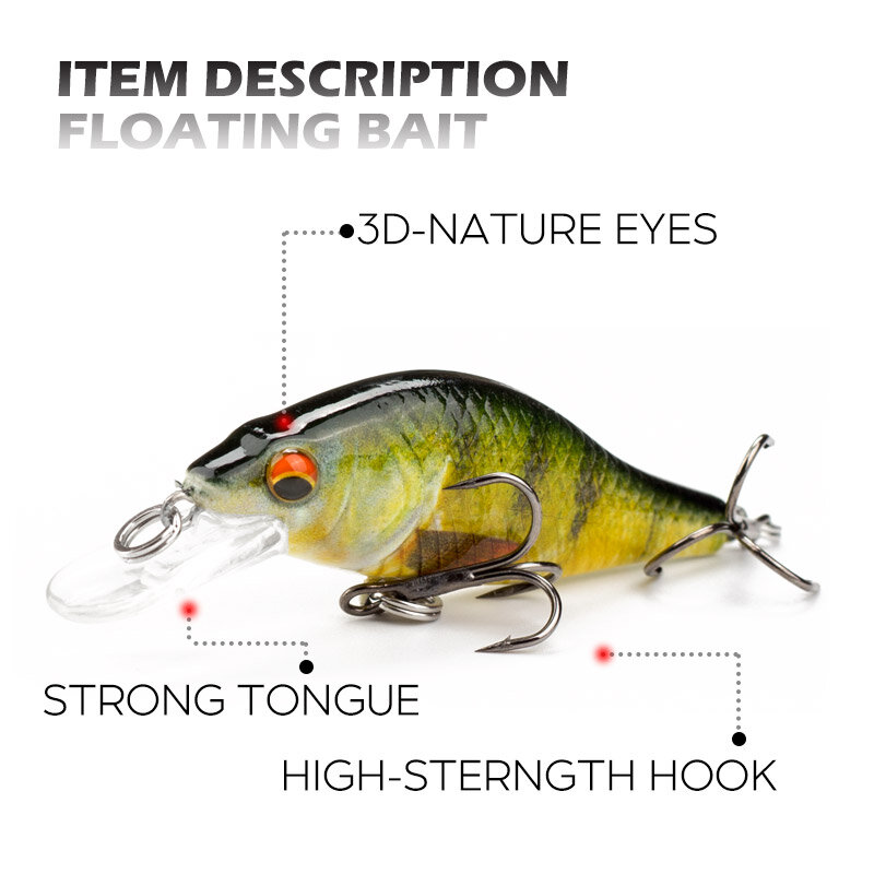 Воблер Agoie с уникальной текстурой, бионические приманки для рыбалки, блесна для ловли окуня и щуки, 7 см/9 см, плавающие кренкбейты, искусственная приманка для рыбалки