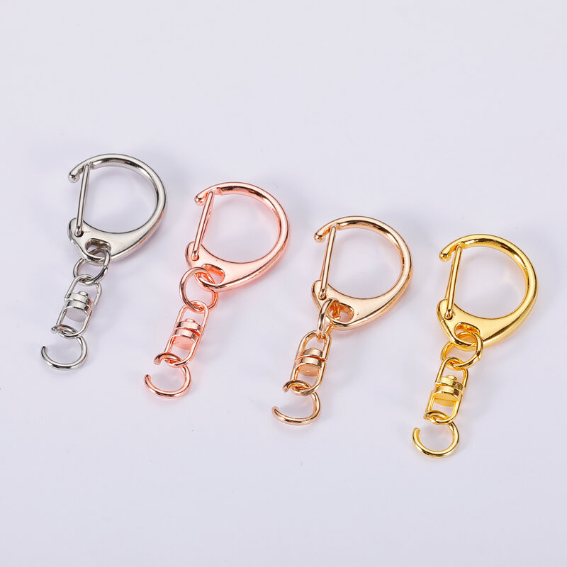 10pcs C Buckle Swivel Clasp Keyring 8 Shape Keychain Sleutelhanger Ring Metal Hooks Clip Small Clasps Jewellery Making Wholesale