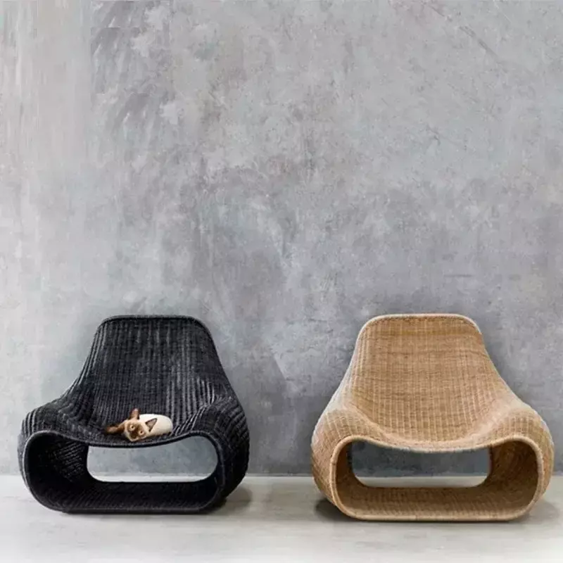 Chaise en rotin créative pour l'extérieur et l'intérieur, meubles nordiques simples, canapé en rotin d'Asie, chaise de loisirs pour chambre modèle d'hôtel