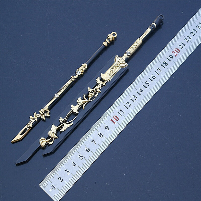 22CM Brieföffner Schwert Chinesische Alte Han-dynastie Schwert Legierung Waffe Anhänger Waffe Modell Kann Verwendet für Rolle spielen