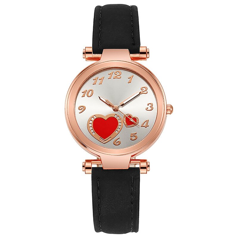 Luxury Watches For Women Love Ladies Watch Leather Strap Analog Quartz Fashion Temperament Ladies Watch Female Watch 여자시계