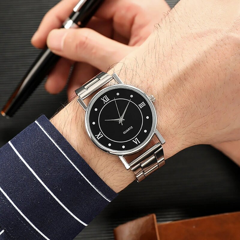 Montre-bracelet à quartz étanche en acier inoxydable pour homme, horloge masculine, cadran créatif, vie professionnelle, luxe, nouveau, 2023