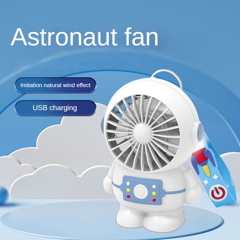 Neuer Astronaut Mini kleiner elektrischer Lüfter hoher Wind leise für Kinder USB-Aufladung tragbare Handwind klimaanlage
