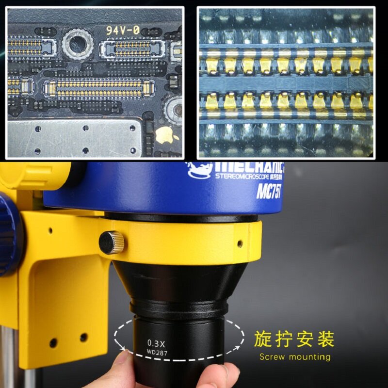 MECHANIC 0.3X 0.5X 0.7X 2X Auxiliary Objective Lens 48mm Thread Widefield Barlow Lens for Binocular Trinocular Stereo Microscope