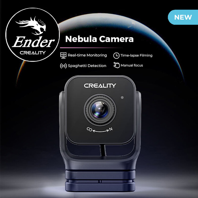 Creality-Mise à niveau de la caméra Nebula, surveillance en temps réel, enregistrement temporel, détection de spaghetti, mise au point manuelle, interface USB, imprimante 3D