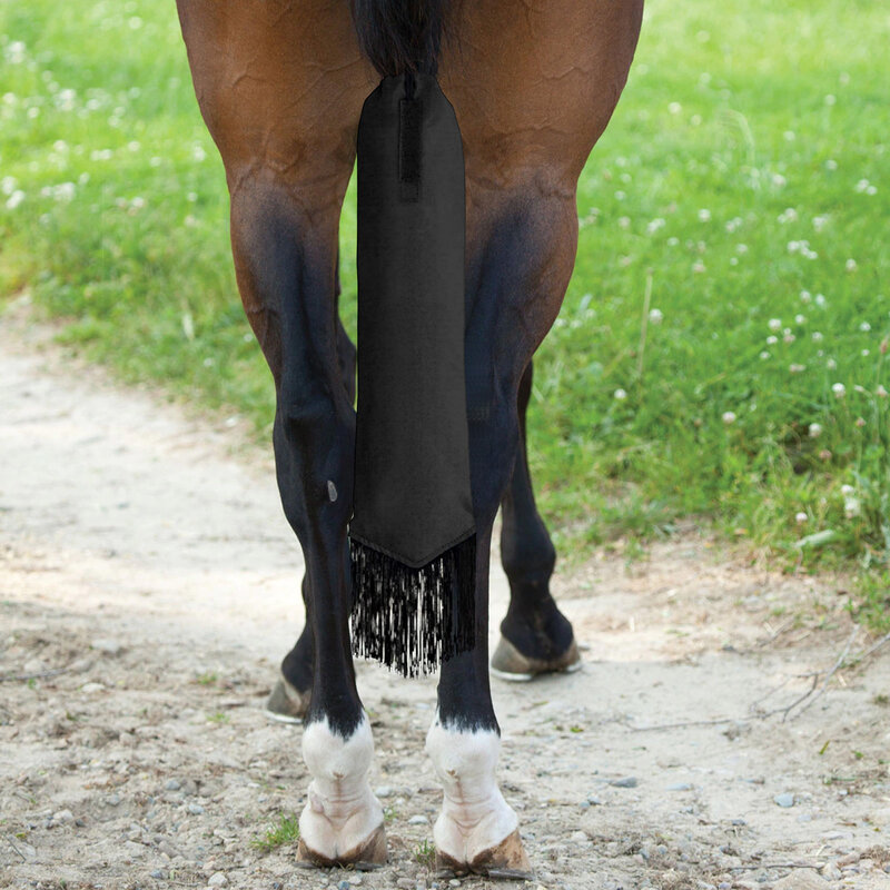 Saco de cauda de cavalo anti-sujo cavalo cauda saco protetor de cauda anti-sujo trançado protetor de cobertura de cauda com fringe cavalo grooming