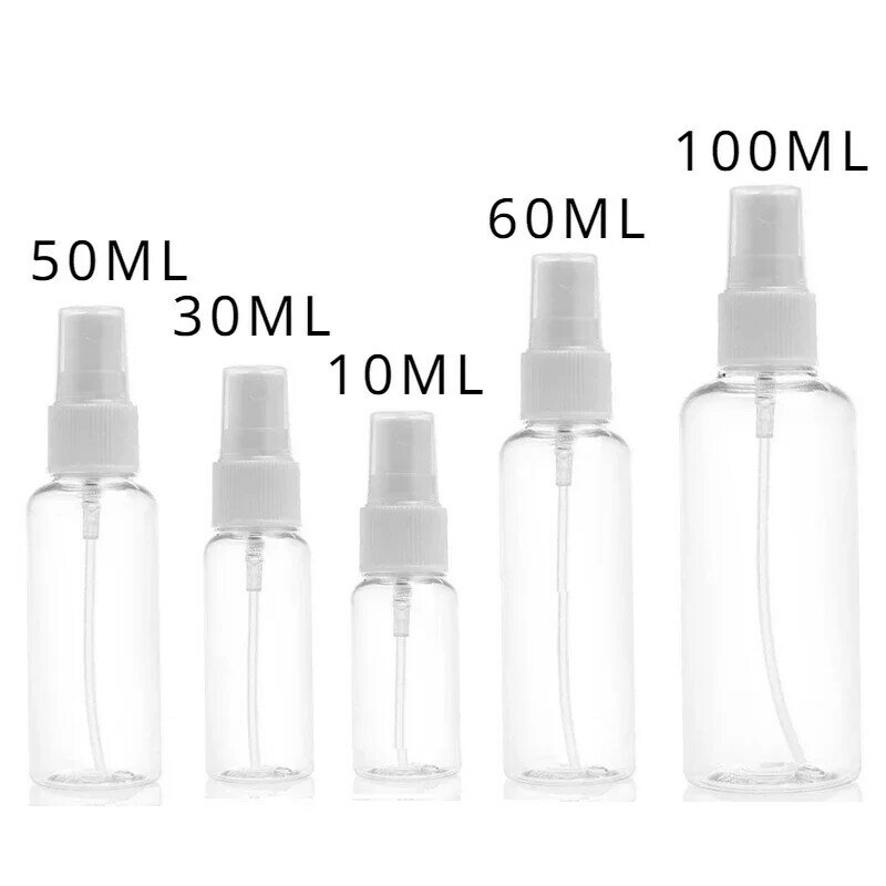 1 Stuk Navulbare Flessen Doorzichtige Pet Plastic Draagbare Spuitfles Lege Parfumcontainer Accessoires 10Ml 30Ml 50Ml 60Ml 100Ml Nieuw