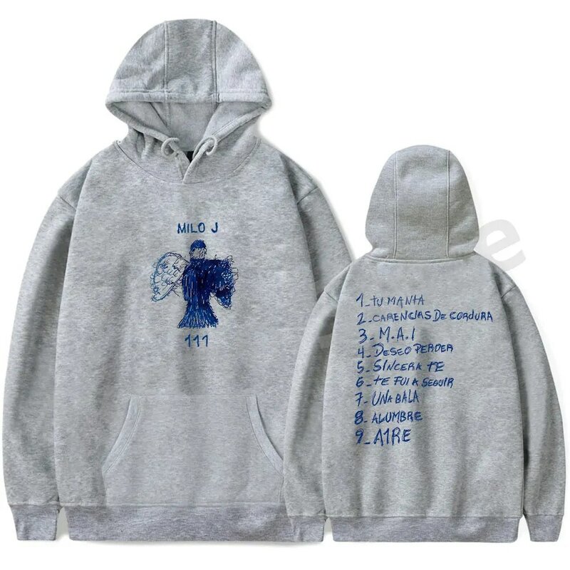 Milo J Hoodies 111 Album Merchandise Print Dames Heren Mode Casual Zangeres Sweatshirts Met Lange Mouwen