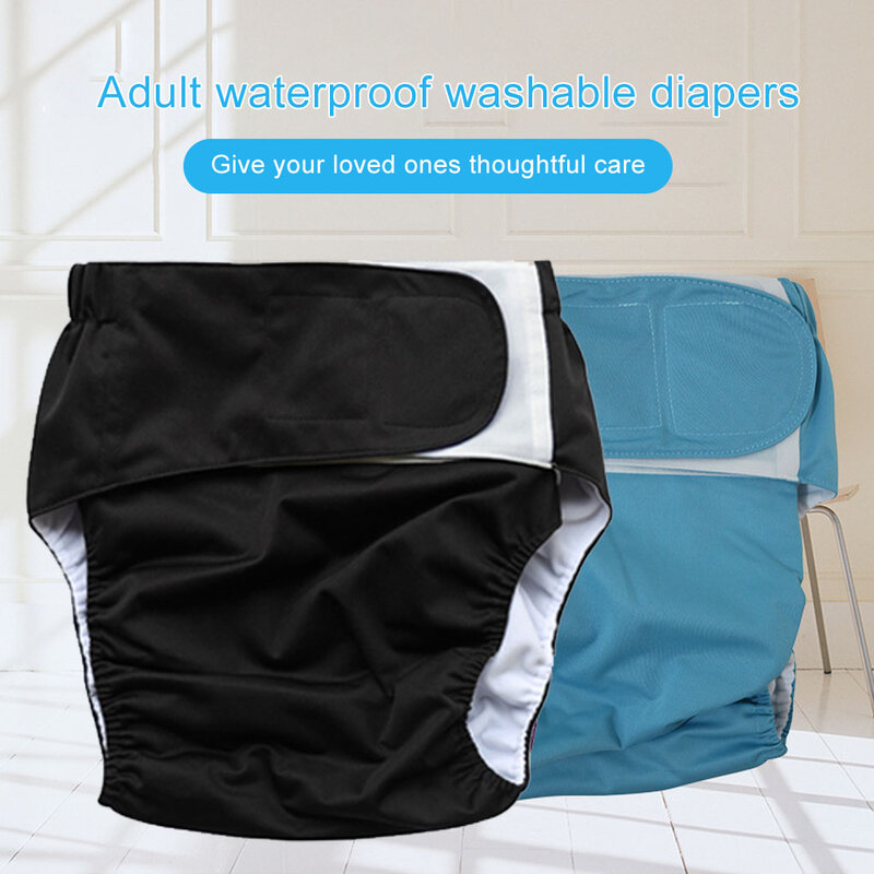 Unisex Reusable Cloth Diapers Incontinence Underwear Large Nappy Pants