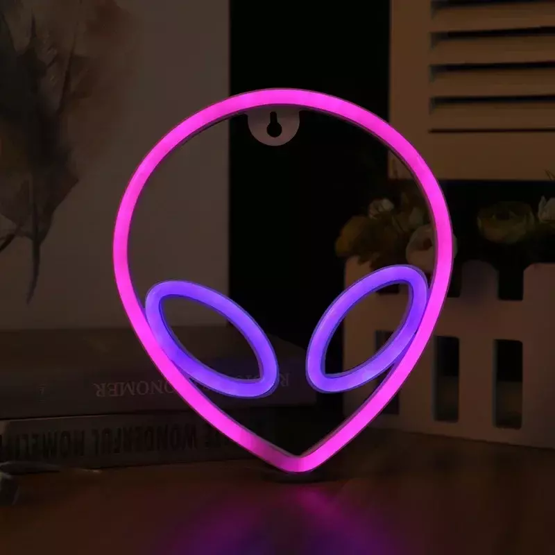 Alien Neonlicht Zeichen Raumschiff Planet geformte Spiel Nacht lampe für Kinderzimmer Weihnachten Bar Party Urlaub Hochzeit Kunst Wohnkultur