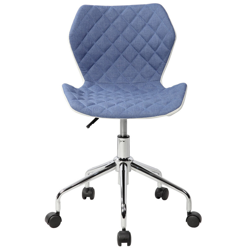 Niebieskie nowoczesne krzesło biurowe z regulacją wysokości firmy Techni Mobili - wygodne i stylowe rozwiązanie do siedzenia dla Twojej przestrzeni roboczej