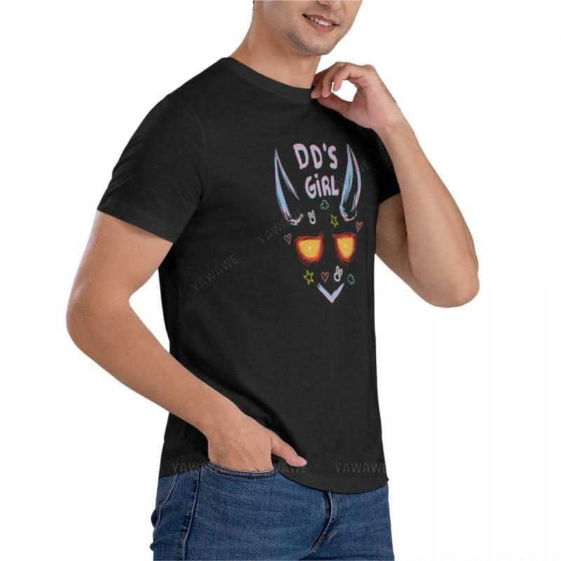 DD 낙서 소녀 클래식 티셔츠, 남성 그래픽 티셔츠, 재미있는 짧은 티셔츠, 코튼 티셔츠