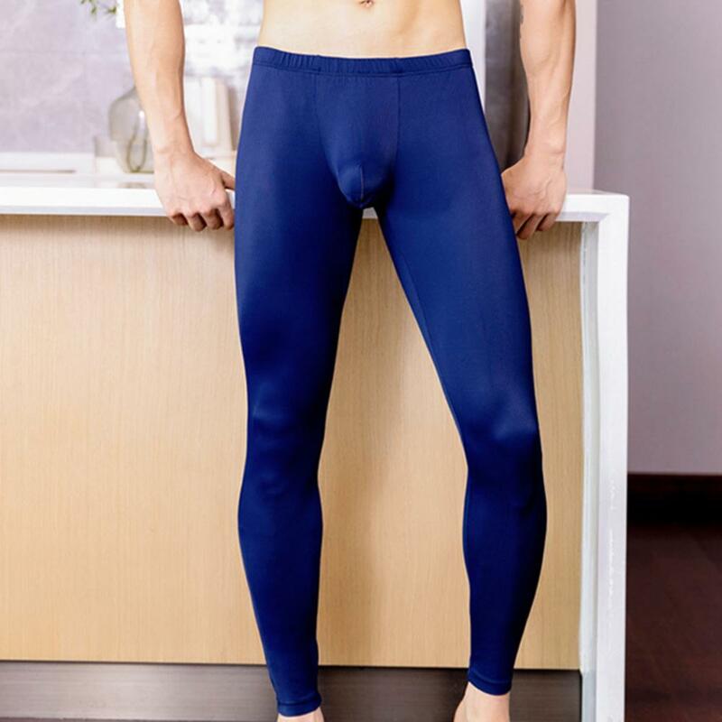 Semi-through U-convex Leggings Premium Men's Elastic Waist Leggings Stylish U-convex Skinny Pants for Yoga Running Fitness Long