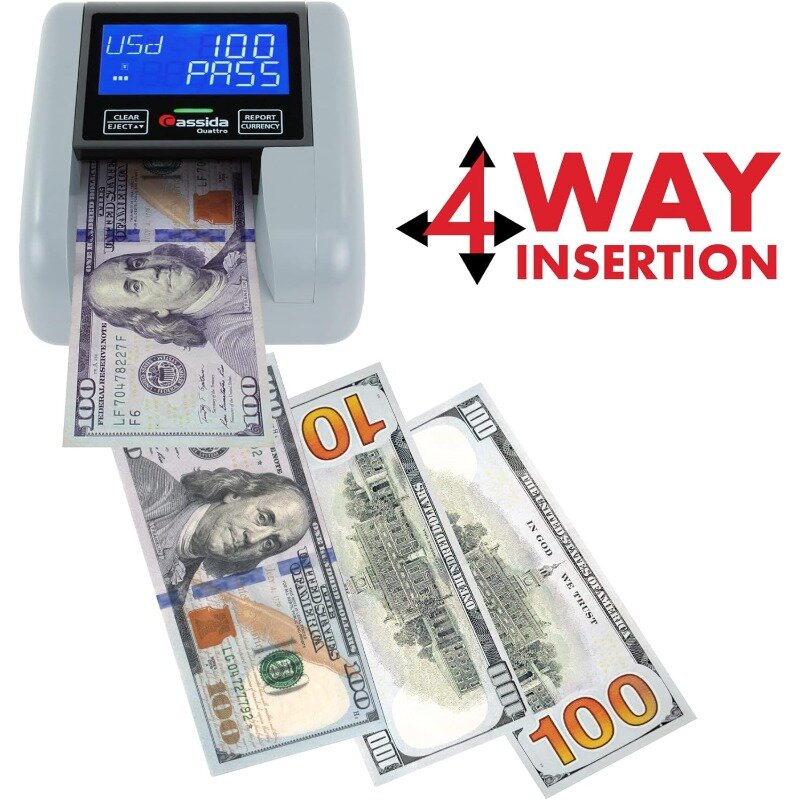 Detektor pemalsuan mata uang otomatis cepat dengan sensor canggih (UV,MG,IR,MT,WT, ketebalan, ukuran)-orientasi pemberian makan