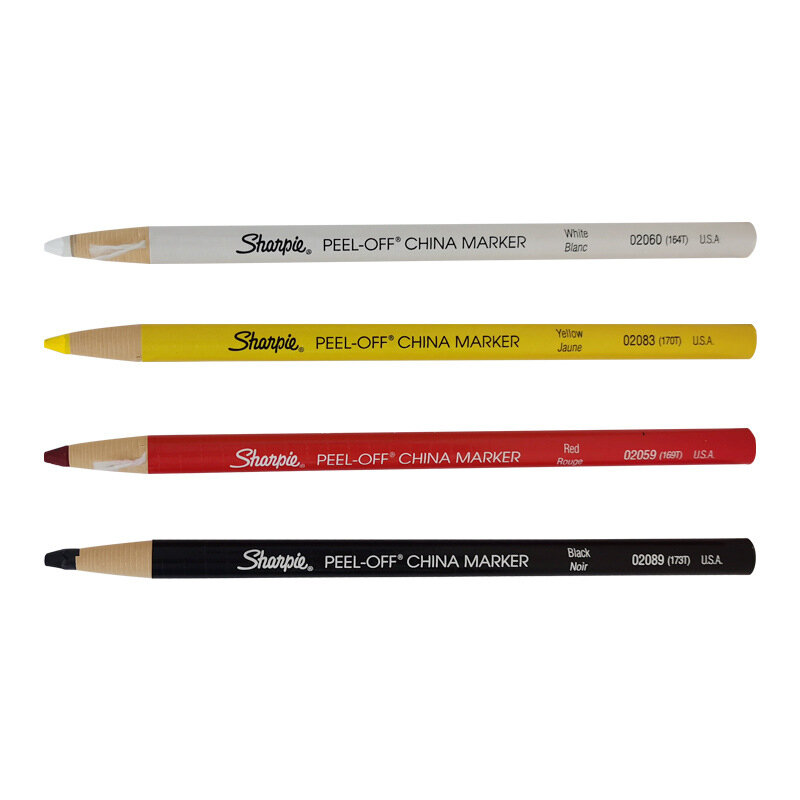 12 pz Sharpie PEEL-OFF matite di colore marcatore cina marcatore rotolo di carta pastello segni su vetro metallico facilmente in modo pulito con un panno umido