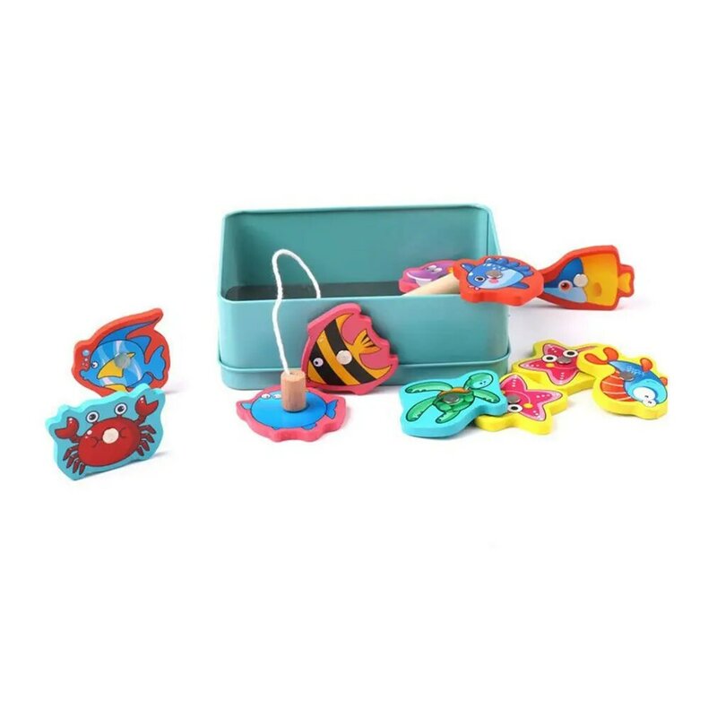 Ensemble de jouets de pêche magnétiques pour enfants, boîte de fer électrique, musique et lumière, jouet de bain pour bébé, jeu de pêche pour enfants, intérieur et extérieur, amusant