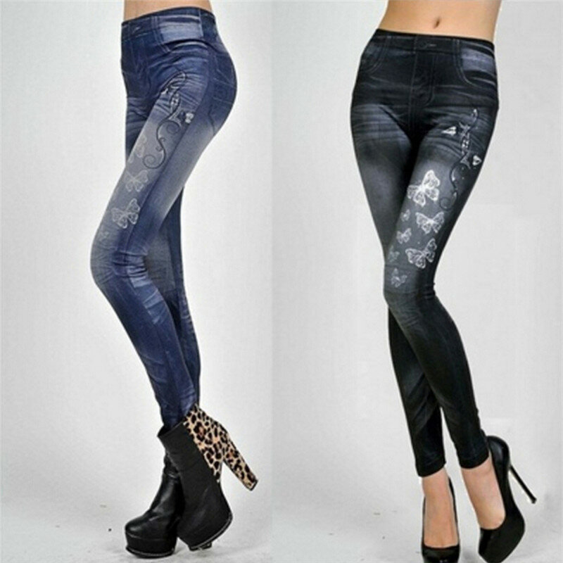 Moda donna New Sexy Skinny Leggings Jeans Jeggings pantaloni elastici Denim