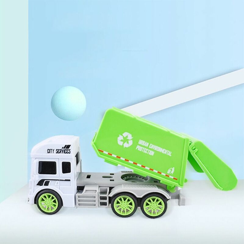 Mini juguetes modelo de juguete de clasificación de basura, 4 botes de basura, camión de basura, juguetes educativos, ayudas educativas de cognición