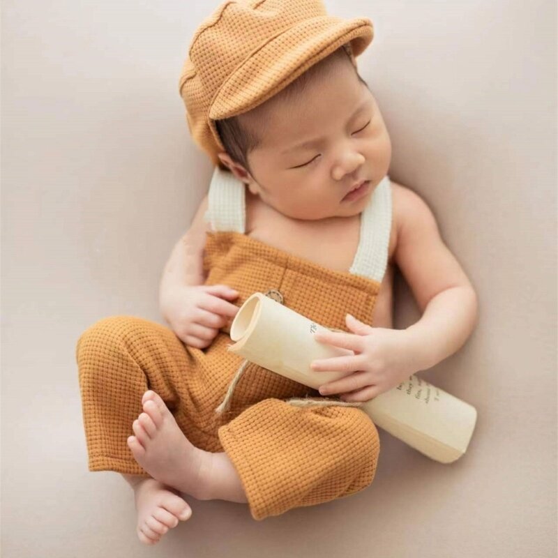 아기 소년 사진 의상 신생아 작업복 사진 스튜디오 촬영 의류 세트 드롭 배송