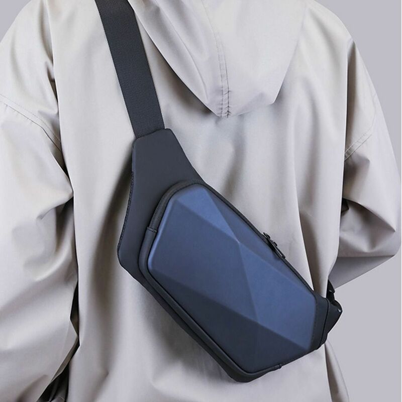 Trendy Men's Sports Waist Bag Cool Slant Cross Shoulder Backpack Oxford Cloth Outdoor Casual Backpack