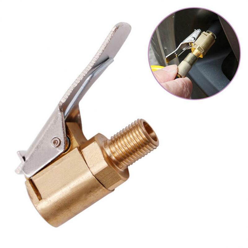 1pc  Portable Car Air Pump Connector Metal Copper Brass Suction Cup  Thread Nozzle Adapter Fast Conversion Clip-on Adapter