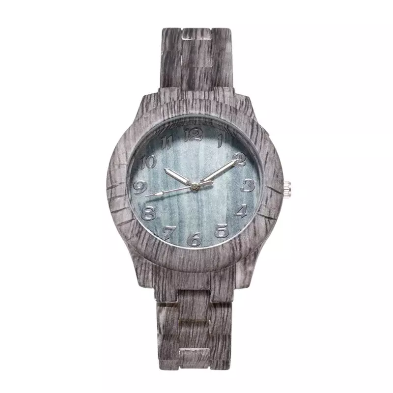 Jam tangan pria dan wanita pola bambu, arloji Digital kreatif Anti baja, jam tangan kayu cendana Quartz Reloj Hombre