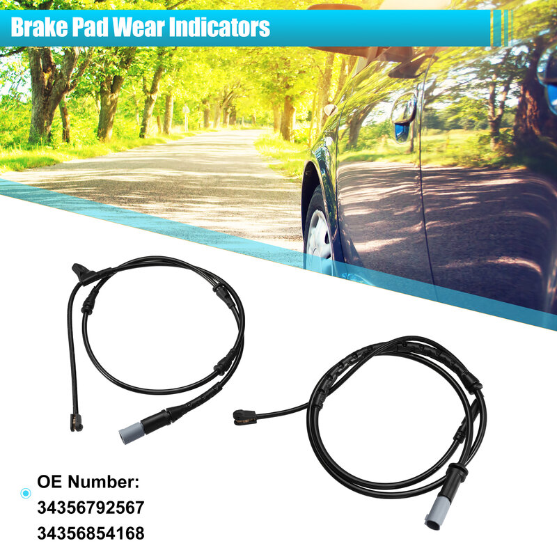 Uxcell-Sensor eletrônico de desgaste para BMW X6 2011-2019 X5 2011-2018, 34356792567, 34356854168 Almofada de freio dianteiro e traseiro, 2PCs