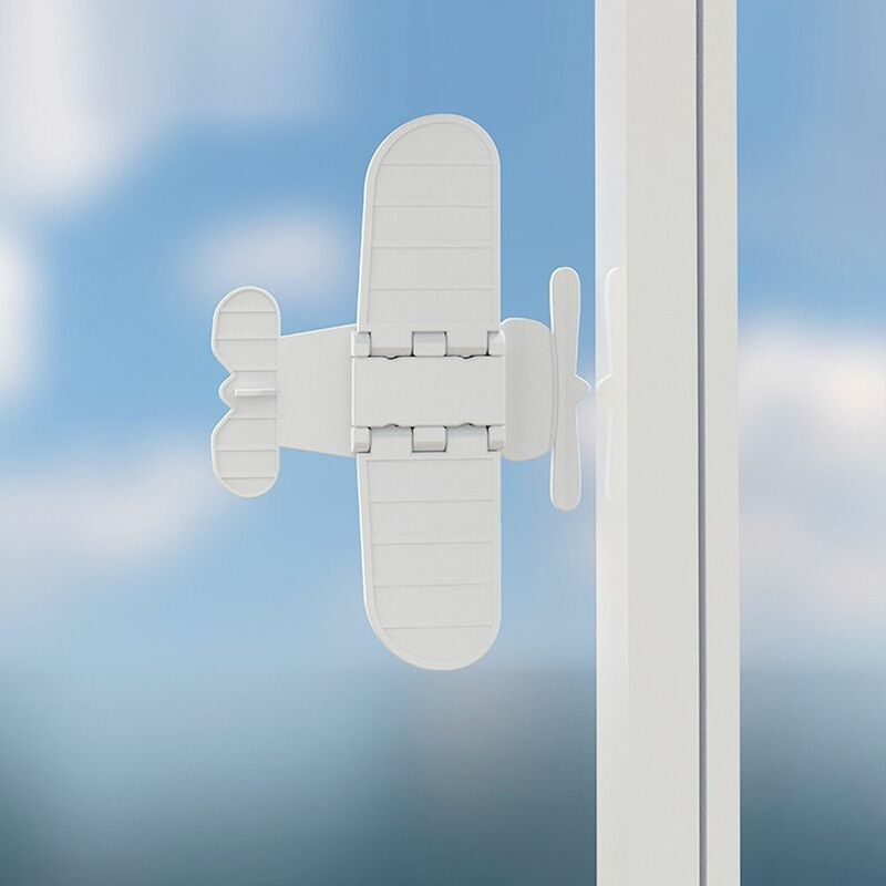 Practical Plastic Multi-function Wing Anti-pinch Cabinet Door Lock Sliding Door Stopper Baby Safety Lock Window Limit Lock