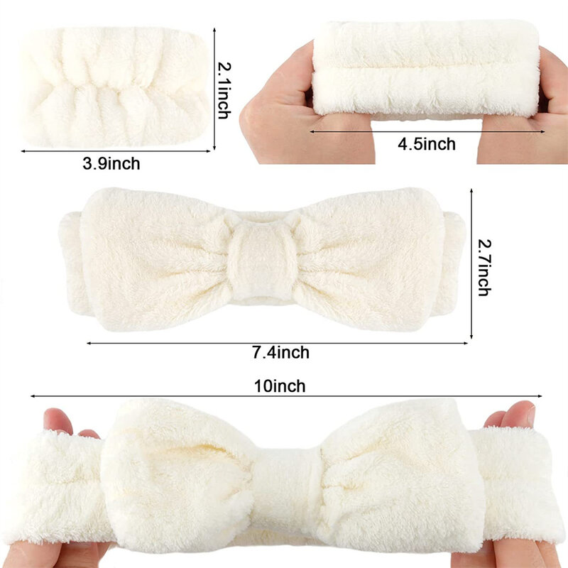 3Pcs Wrist Spa Washband Microfiber Make Up Towel Band Wristband Scrunchies for Washing Face Absorbent Wrist Sweatband Headbands