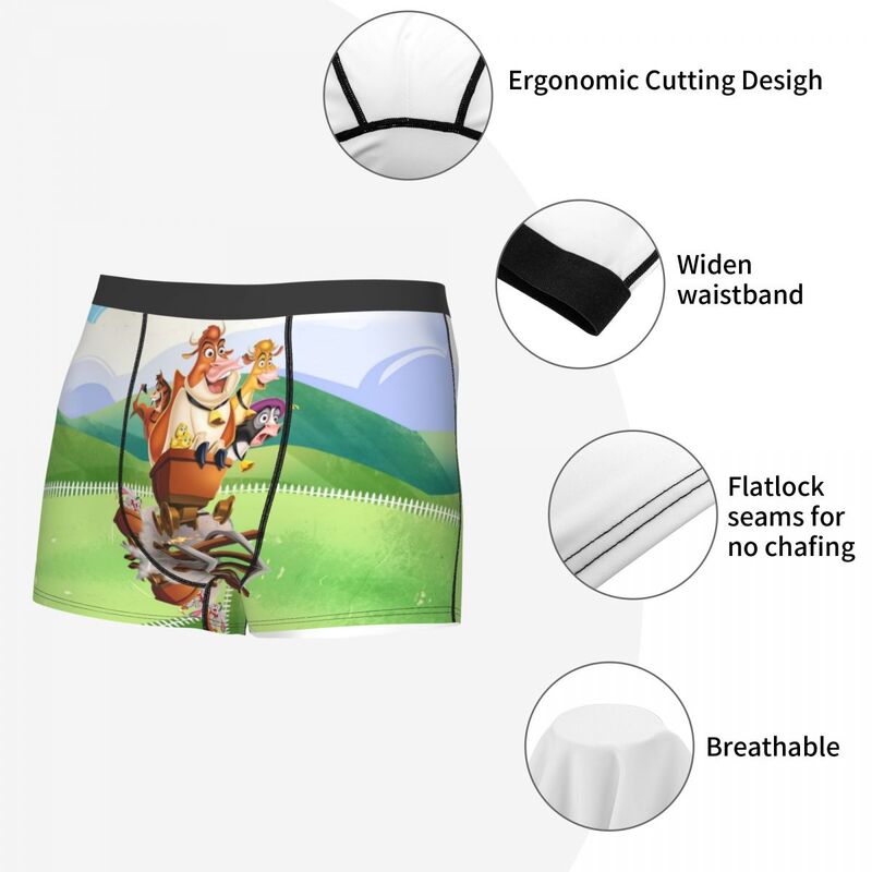 กางเกงบ็อกเซอร์ขาสั้นระบายอากาศได้ดีสำหรับผู้ชายชุดชั้นในสไตล์คลาสสิกสำหรับใส่ในบ้าน