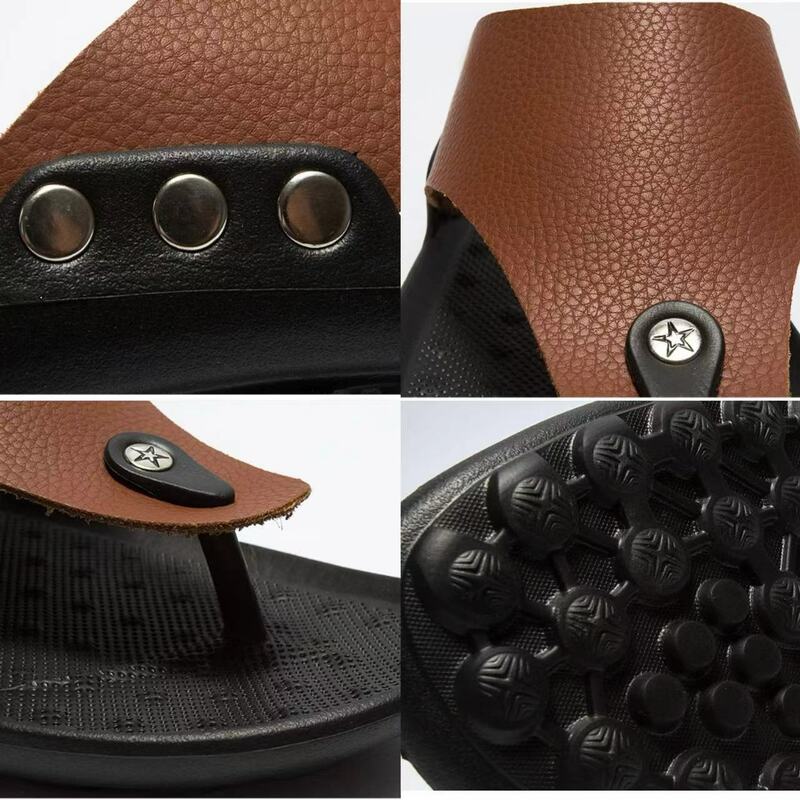 New Sandals Shoes for Men Summer Men Flip Flops High Quality Beach Sandals Anti-slip Zapatos Hombre Casual Shoes Man Slippers