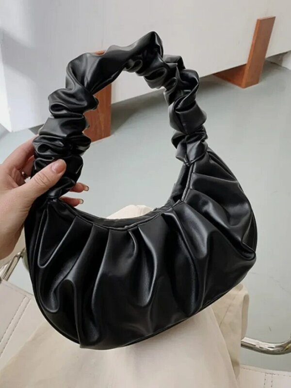 DN4 modna plisowana torebka damska PU chmura rekreacyjna torba pod pachami torby na zakupy na ramię torebka damska