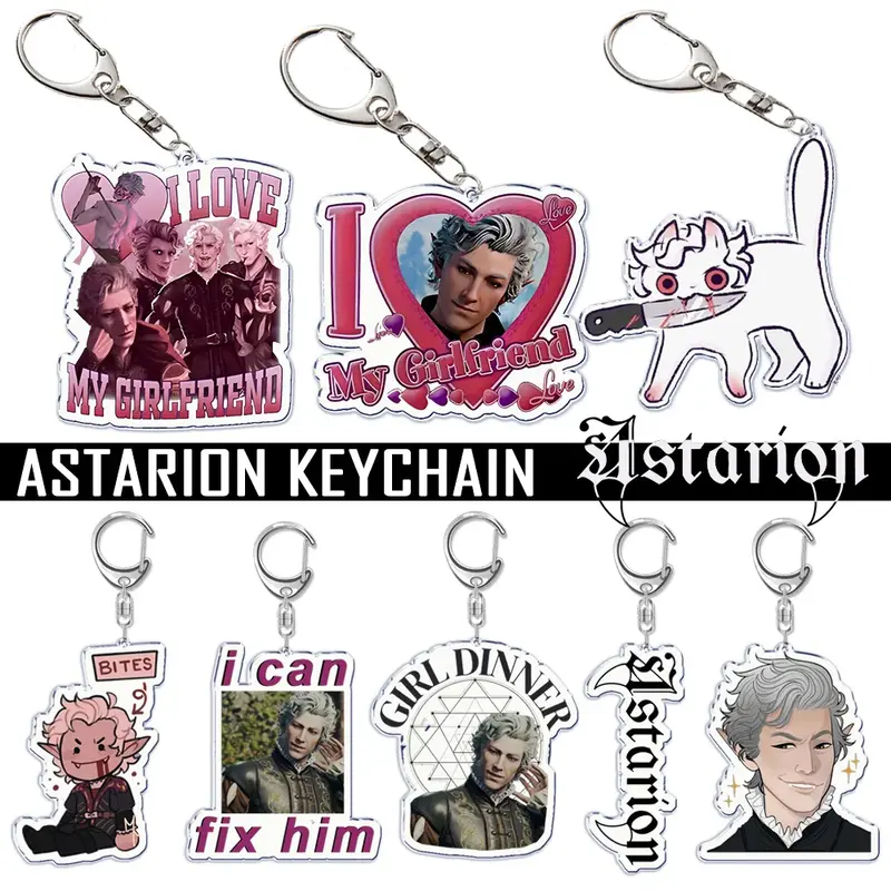 Popular Game Astarion Bulders I Can Fix Him Key Chain Keychains Ring for Accessories Bag Pendant Keyring Jewelry Fans Gifts