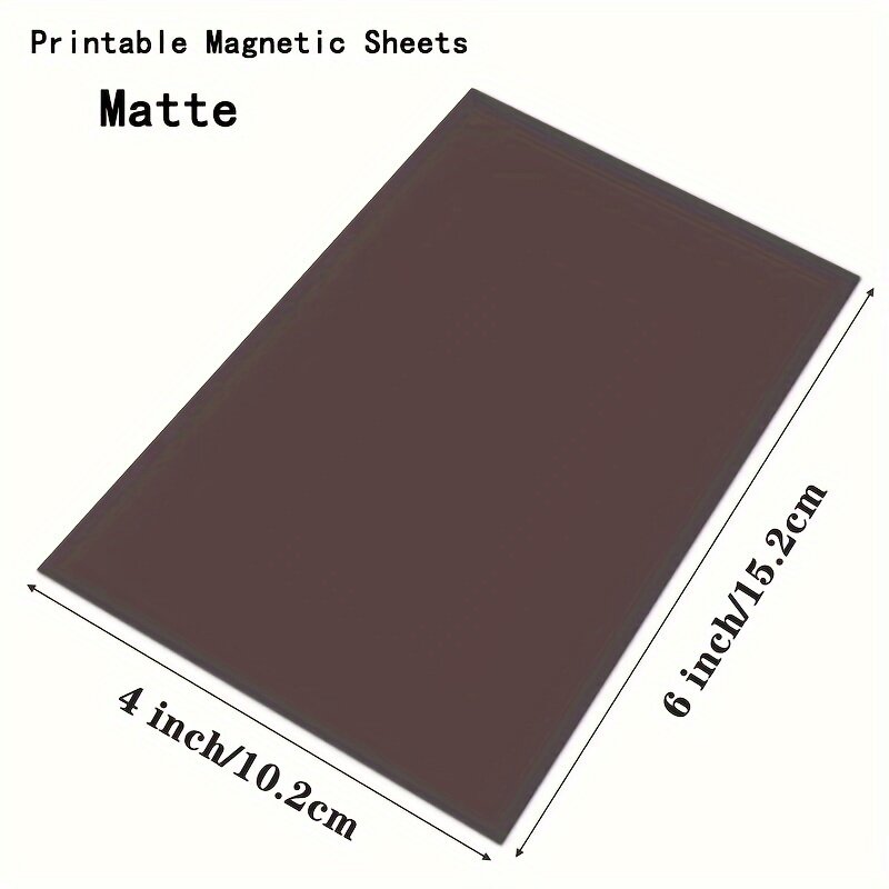 ESHANG 5 Sheets Printable Magnetic sheets Non Adhesive 13.5mil 4R/11inches Thick Magnet Matte Photo Paper for Inkjet Printers