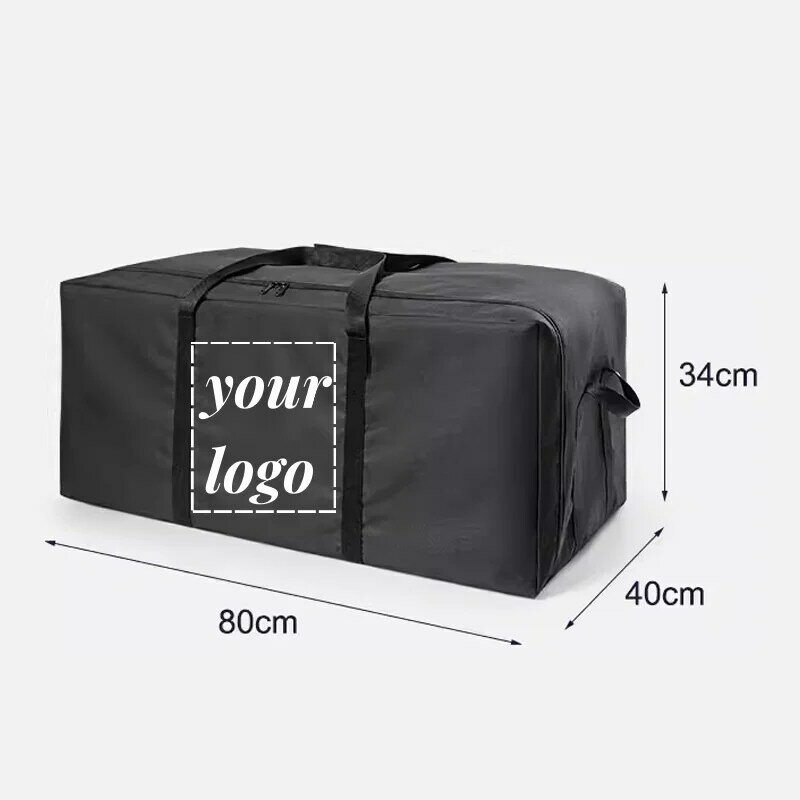 Customized Logo Oxford Cloth Outdoor Waterproof Mobile Luggage Bag Laundry Shopping Bag Cube Home Storage And Packaging Tools
