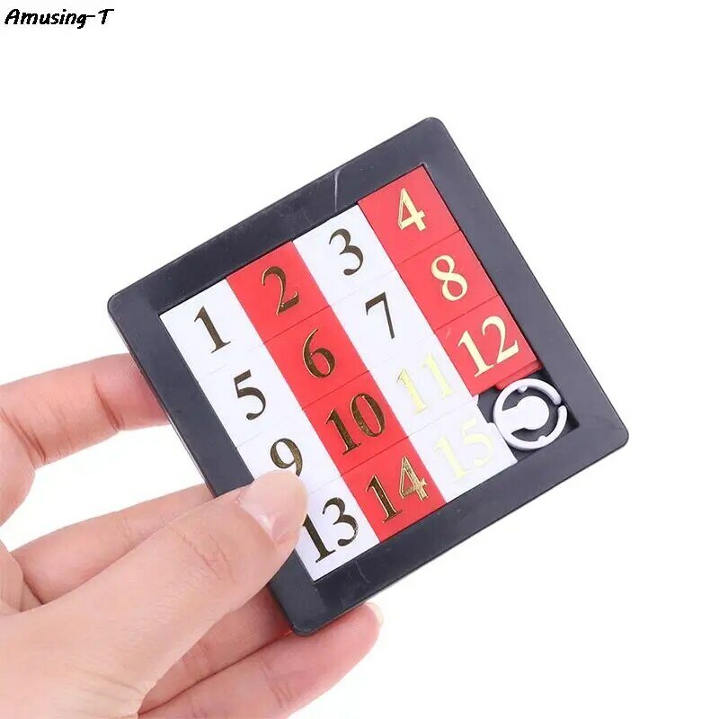1pc 1-15 Number Slide Puzzle Brain Puzzle Games Exercise The Brain Educational Toy Developing for Children Toys