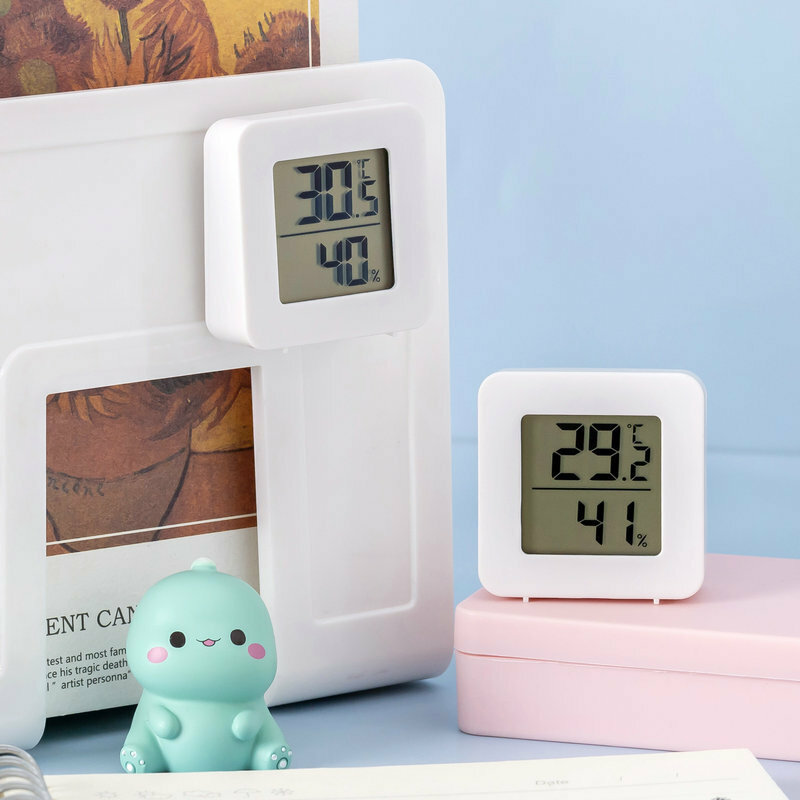Hygrometer Indoor Huishoudelijke Elektronische Thermometer Natte En Droge Babykamer Digitale Display Muur Gemonteerde Kamertemperatuur Meter