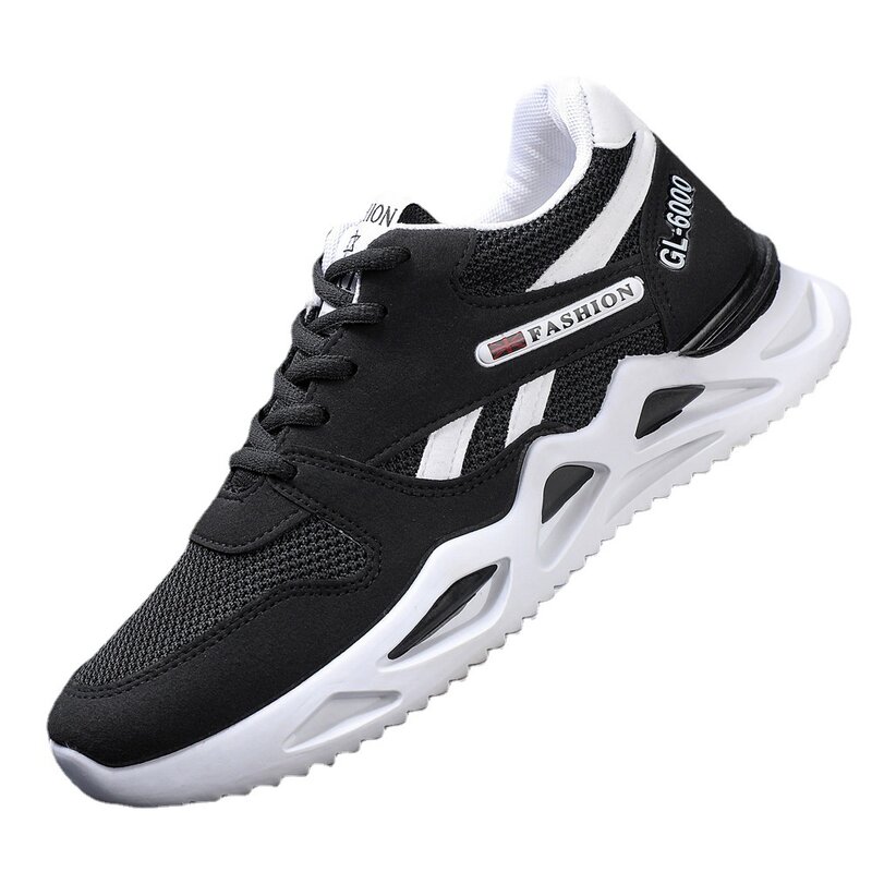 Мужская повседневная обувь, флисовые кроссовки, белая дышащая сетчатая модная спортивная черная популярная Стильная мужская обувь для бега