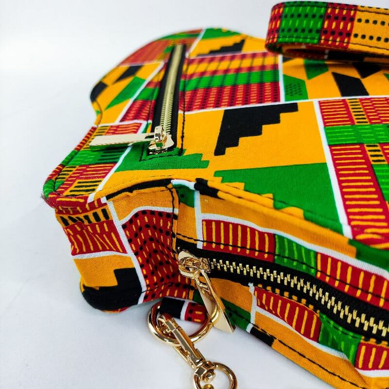 Bolsa de mapa africano de alta calidad, bolso inclinado, Material de impresión de cera de algodón, moda tradicional, Ankara