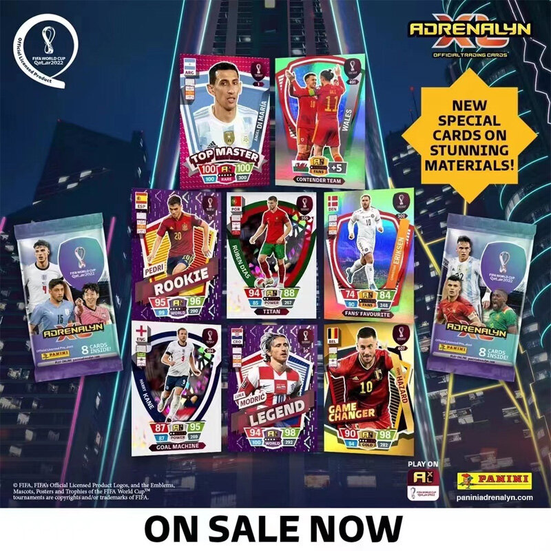 Boîte de cartes Panini Football Star, Collection de la coupe du monde du Qatar, Messi Ronaldo Footballeur, Coffret de cartes Fan limité, 2022