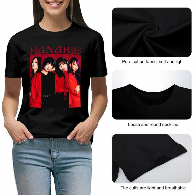 Hanabie Band T-Shirt Blouse Kawaii Kleding Vrouwen T-Shirts