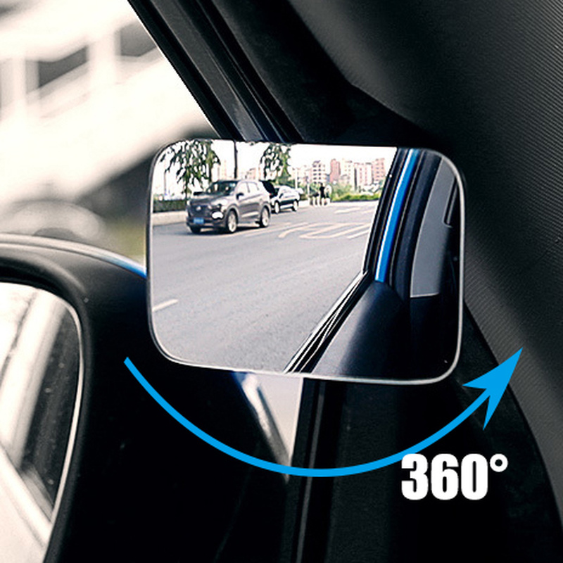 Car Interior Auxiliary Rearview Mirror 360 Degree Adjustable Wide Angle Blind Spot Mirrors Safety Driving Car Accessories