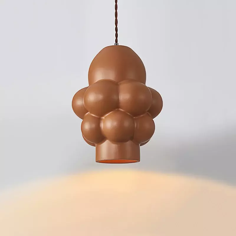 Lámpara Led colgante para sala de estar, iluminación de estilo nórdico, color crema, verde, naranja, blanco, dormitorio, mesa de comedor