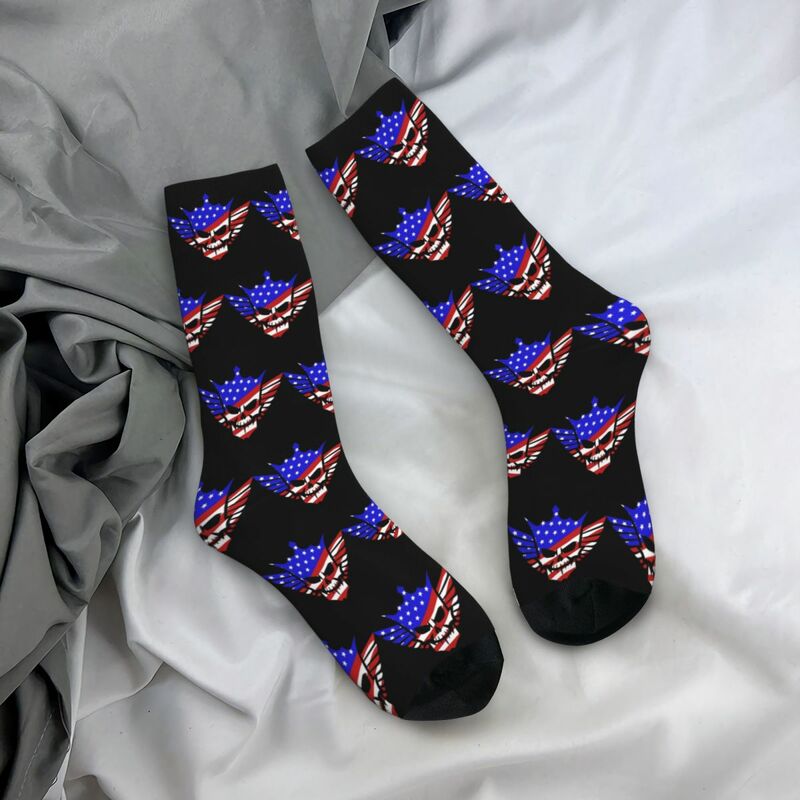 Fashion Ring Of Honor Cody Rhodes Football Socks American Nightmare Polyester Middle Tube Socks for Unisex Breathable