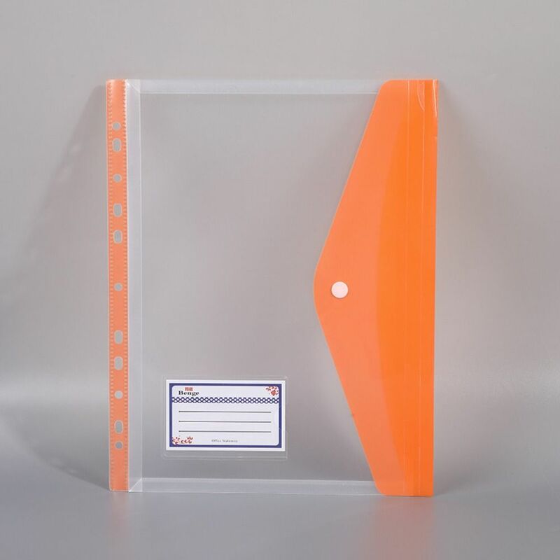 6 buah Organizer kertas folder folder File A4 dompet pengatur dokumen File transparan tas amplop warna-warni tahan air