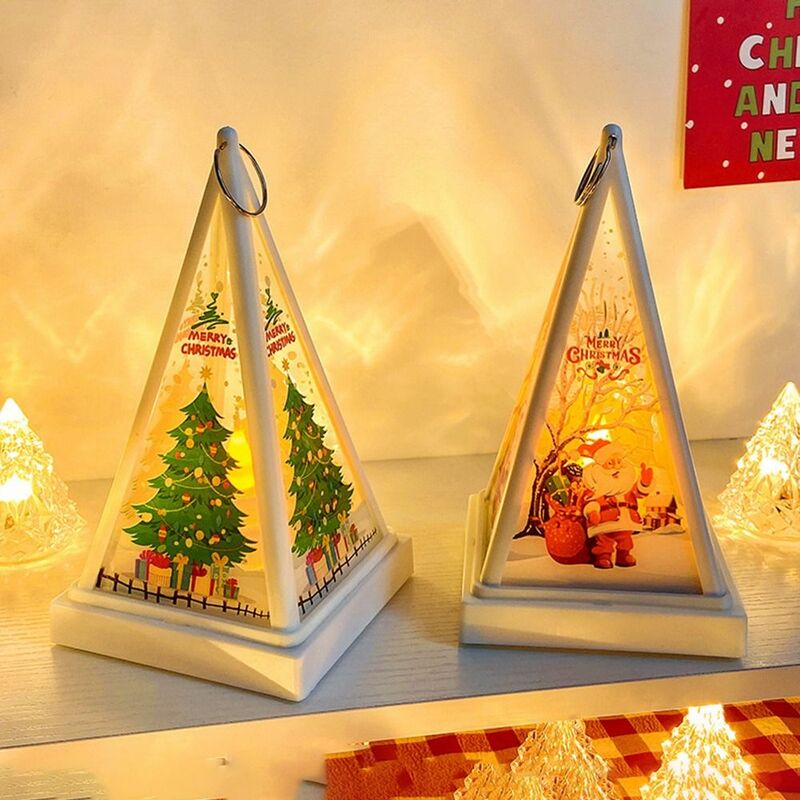 ไฟ LED ซานตาคลอสสำหรับกลางคืนวันคริสต์มาสแบบพกพาไฟ LED อิเล็กทรอนิกส์เรืองแสงทนทานการตกแต่งคริสต์มาสบ้าน